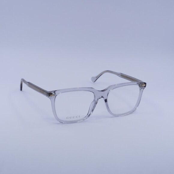 🕶️ New Gucci GG0737O 016 Eyeglasses - Grey/Transparent Frame